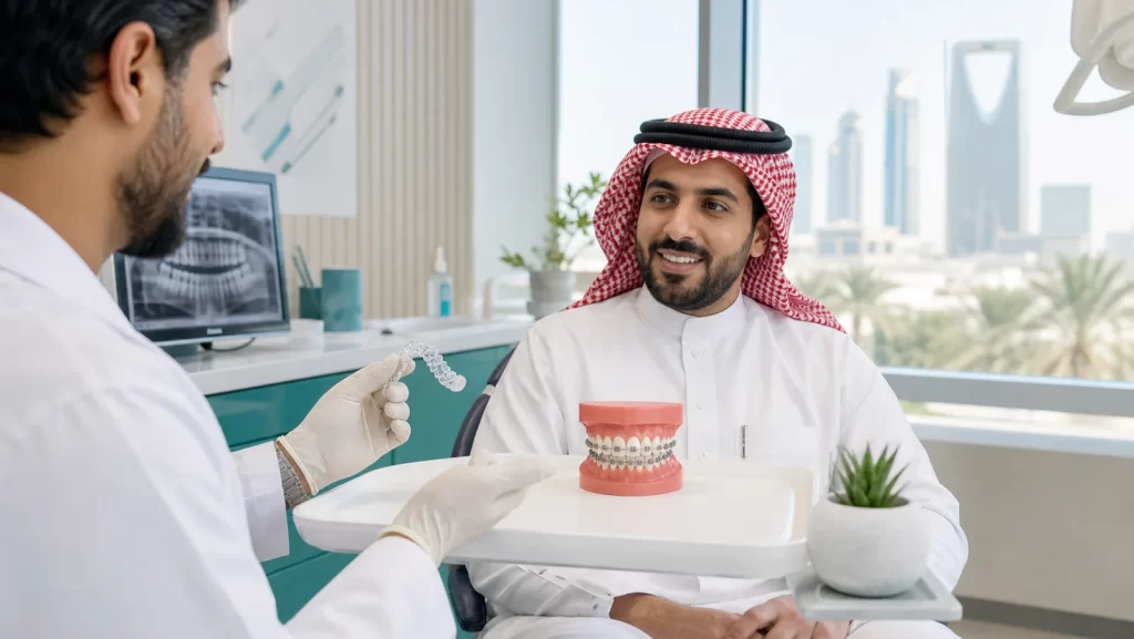 طبيب تقويم يشرح الفرق بين القوالب الشفافة والتقويم المعدني