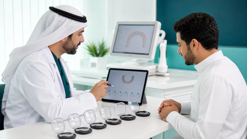 طبيب تقويم يشرح مراحل ومدة علاج الإنفزلاين لمراجع