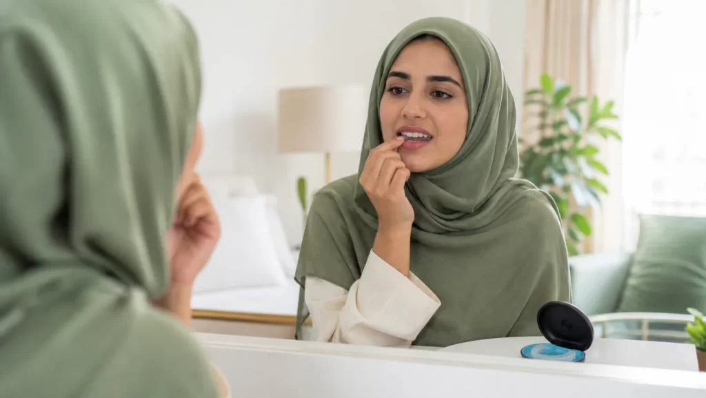 مراجعة تتأكد من قالب تقويم شفاف خلال فترة التكيف الأولى